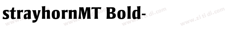strayhornMT Bold字体转换